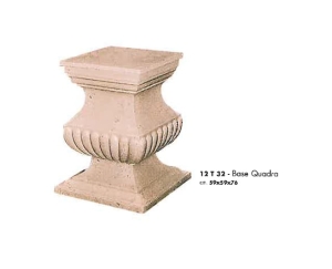 Tecno Art Marmi Postument Trawertynowy BASE QUADRA 59x59x76 cm