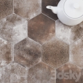 CIR MIAMI ESAGONA LIGHT BROWN 24x27,7 YETI GRUPPO WARSZAWA