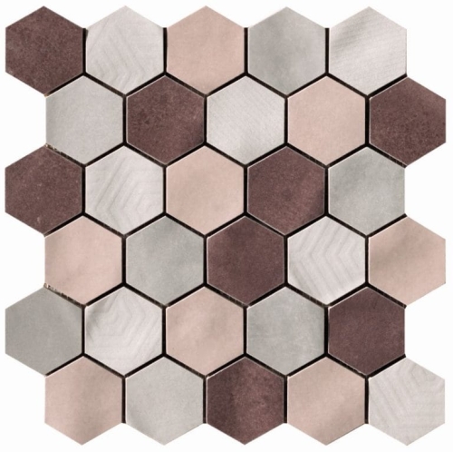 CIR MATERIA PRIMA MOSAICO ESAGONA MIX PINK YETI GFRUPPO WARSZAWA
