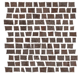 SERENISSIMA COSTRUIRE MOSAICO RANDOM METALLO RUGGINE 30x30 RETT 1062377 Płytka gresowa