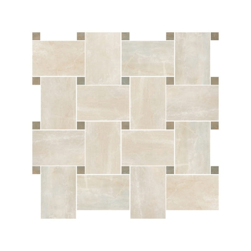 SERENISSIMA FOSSIL MOSAICO BASKET CREMA 30x30 - YETI GRUPPO WARSZAWA