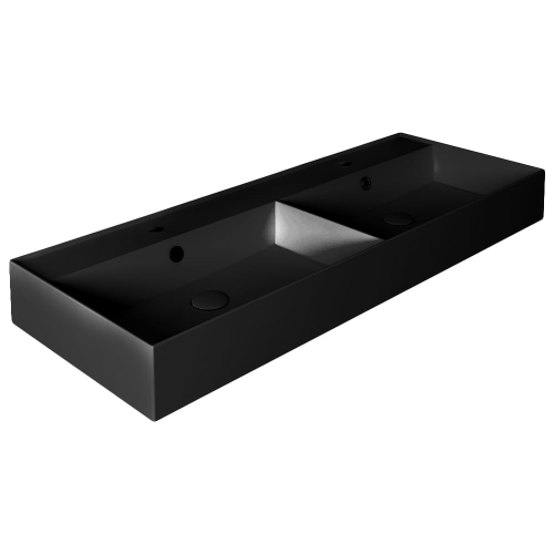 SIMAS AGILE UMYWALKA NABLATOWA/ PODWIESZANA PODWÓJNA NERO MATT 121x46 - YETI GRUPPO WARSZAWA