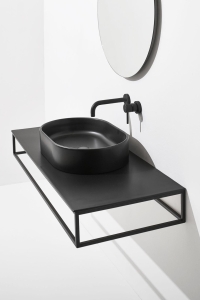SIMAS FORIU UMYWALKA NABLATOWA CZARNY MATT 60x40 FO02