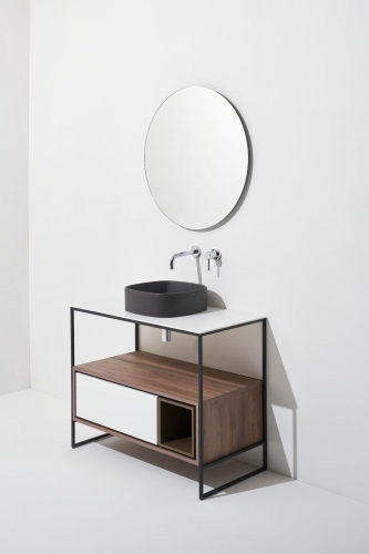 SIMAS FOLIO UMYWALKA NABLATOWA CZARNY MATT 40x40 - YETI GRUPPO WARSZAWA