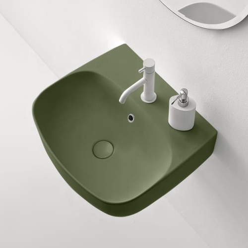 KERASAN NOLITA UMYWALKA PODWIESZANA/ NABLATOWA VERDE MATT 50x45 - YETI GRUPPO WARSZAWA