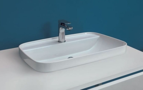 KERASAN TRIBECA UMYWALKA NABLATOWA/ WPUSZCZANA W BLAT 60x43 BIANCO - YETI GRUPPO WARSZAWA