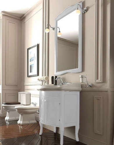 KERASAN RETRO LUSTRO DREWNIANE BIANCO MATT 63x116 cm - YETI GRUPPO WARSZAWA