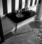 KERASAN RETRO UMYWALKA KONSOLA CZARNA 100x55 cm 