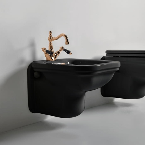 KERASAN WALDORF BIDET POWIESZANY CZARNY CHROM - YETI GRUPPO WARSZAWA