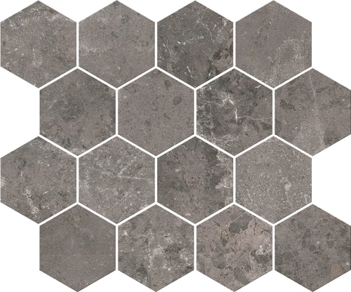 CONCRETA MOSAICO ESAGONA ANTRACITE - PŁYTKA GRESOWA - YETI WARSZAWA