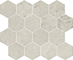 SERENISSIMA CONCRETA MOSAICO ESAGONA AVORIO 25x30 RETT 1081886 Płytka gresowa
