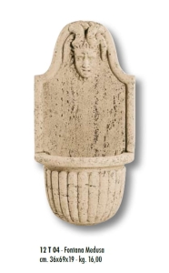 Tecno Art Marmi Trawertynowa FONTANA MEDUSA36x69x19 cm