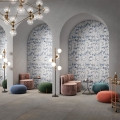 Tapeta ceramiczna Serenissima Showall Wall 12 Fabulous Blue White RTT. 60x120 cm - Yeti Gruppo Warszawa