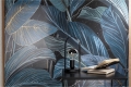 Tapeta ceramiczna Serenissima Showall Wall 06 Black Leaf RTT. 120x120 cm - Yeti Gruppo Warszawa