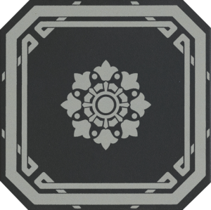 GRAZIA CERAMICHE OLD ENGLAND OTTAGONA BLACK LONDON 20x20 OEODB6