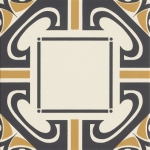 GRAZIA CERAMICHE ALTHAUS DRESDA NERO/OCRA 20x20 AHD52